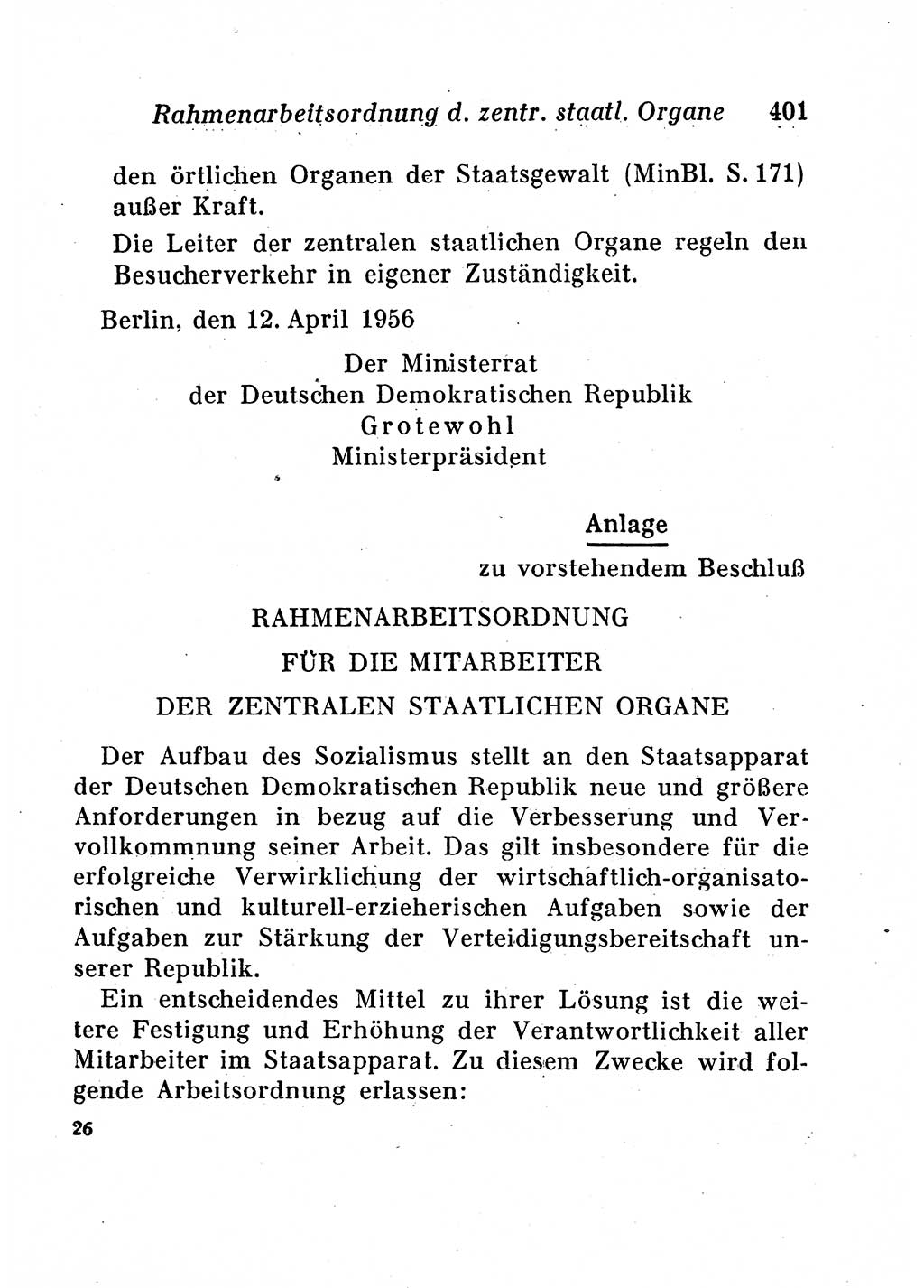 Staats- und verwaltungsrechtliche Gesetze der Deutschen Demokratischen Republik (DDR) 1958, Seite 401 (StVerwR Ges. DDR 1958, S. 401)