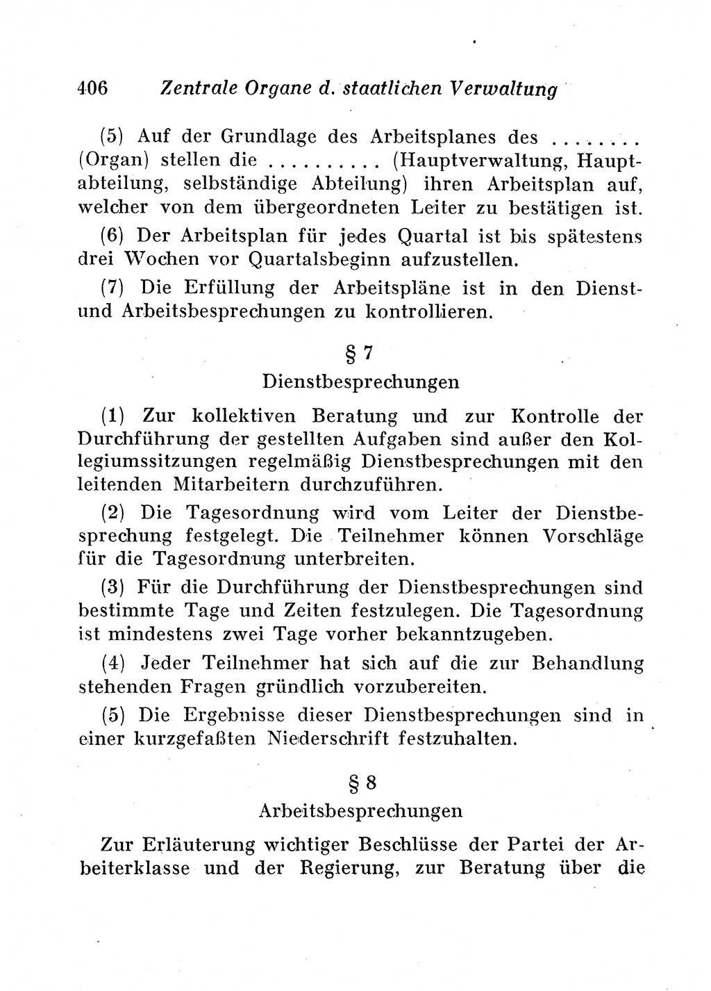 Staats- und verwaltungsrechtliche Gesetze der Deutschen Demokratischen Republik (DDR) 1958, Seite 406 (StVerwR Ges. DDR 1958, S. 406)