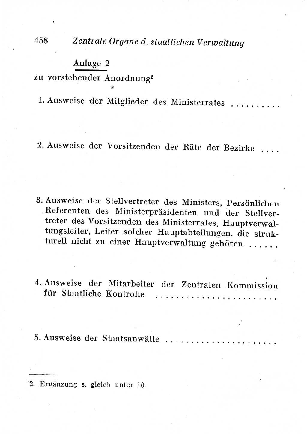 Staats- und verwaltungsrechtliche Gesetze der Deutschen Demokratischen Republik (DDR) 1958, Seite 458 (StVerwR Ges. DDR 1958, S. 458)