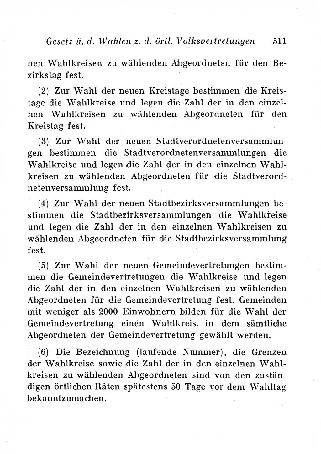 Staats- und verwaltungsrechtliche Gesetze der Deutschen Demokratischen Republik (DDR) 1958, Seite 511 (StVerwR Ges. DDR 1958, S. 511)