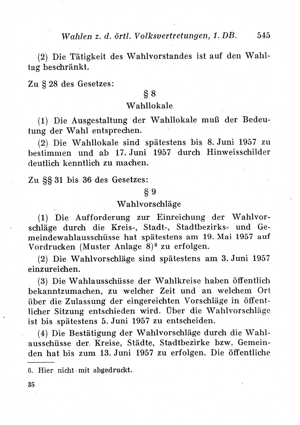 Staats- und verwaltungsrechtliche Gesetze der Deutschen Demokratischen Republik (DDR) 1958, Seite 545 (StVerwR Ges. DDR 1958, S. 545)