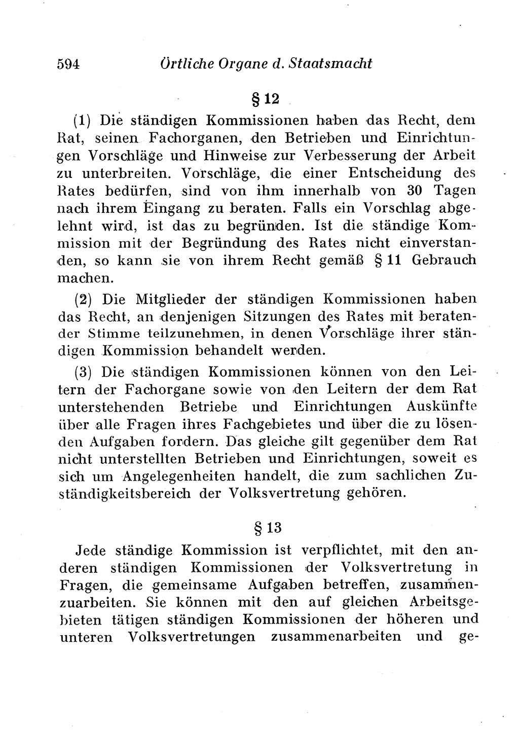 Staats- und verwaltungsrechtliche Gesetze der Deutschen Demokratischen Republik (DDR) 1958, Seite 594 (StVerwR Ges. DDR 1958, S. 594)