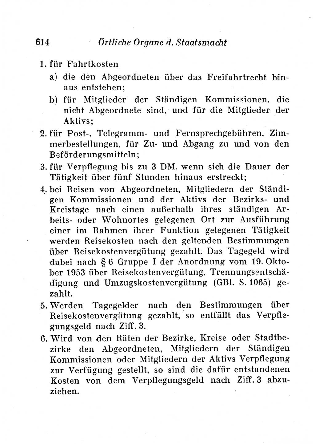 Staats- und verwaltungsrechtliche Gesetze der Deutschen Demokratischen Republik (DDR) 1958, Seite 614 (StVerwR Ges. DDR 1958, S. 614)