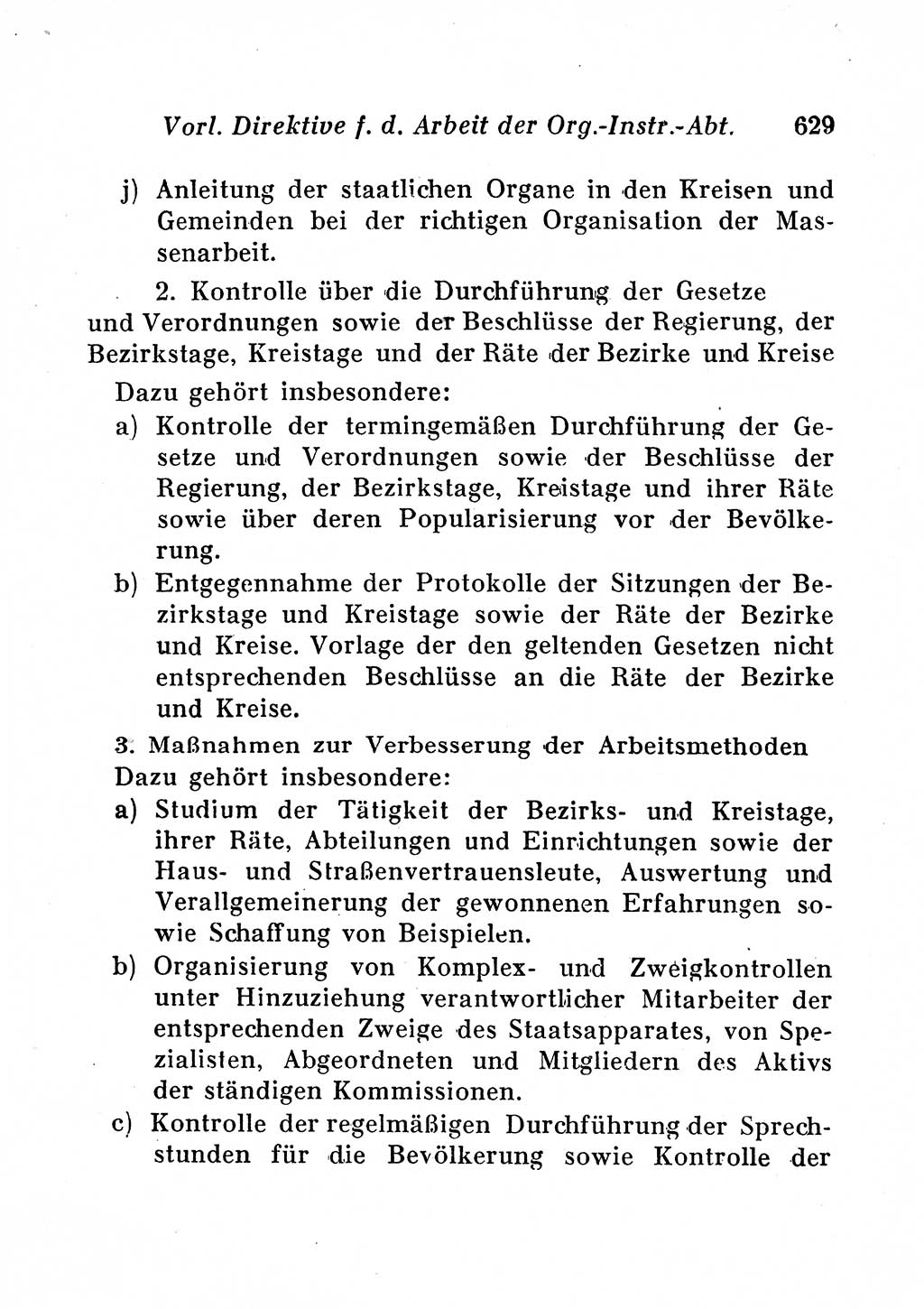 Staats- und verwaltungsrechtliche Gesetze der Deutschen Demokratischen Republik (DDR) 1958, Seite 629 (StVerwR Ges. DDR 1958, S. 629)