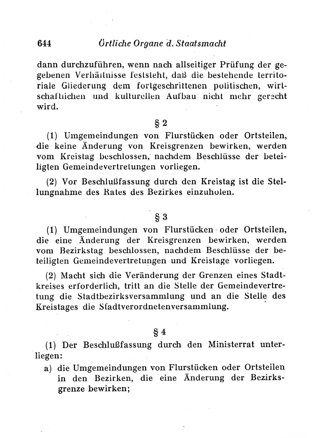 Staats- und verwaltungsrechtliche Gesetze der Deutschen Demokratischen Republik (DDR) 1958, Seite 644 (StVerwR Ges. DDR 1958, S. 644)