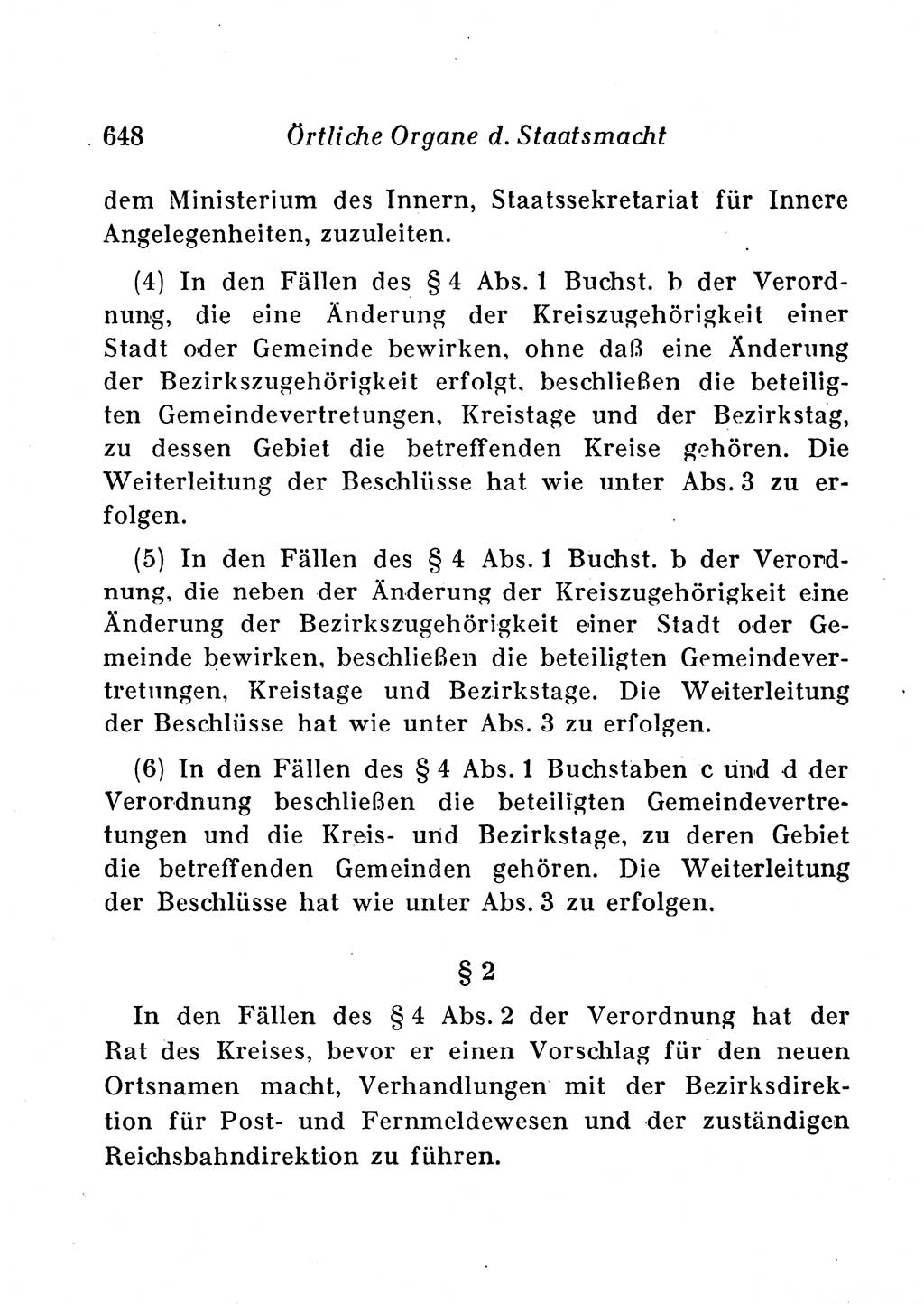 Staats- und verwaltungsrechtliche Gesetze der Deutschen Demokratischen Republik (DDR) 1958, Seite 648 (StVerwR Ges. DDR 1958, S. 648)