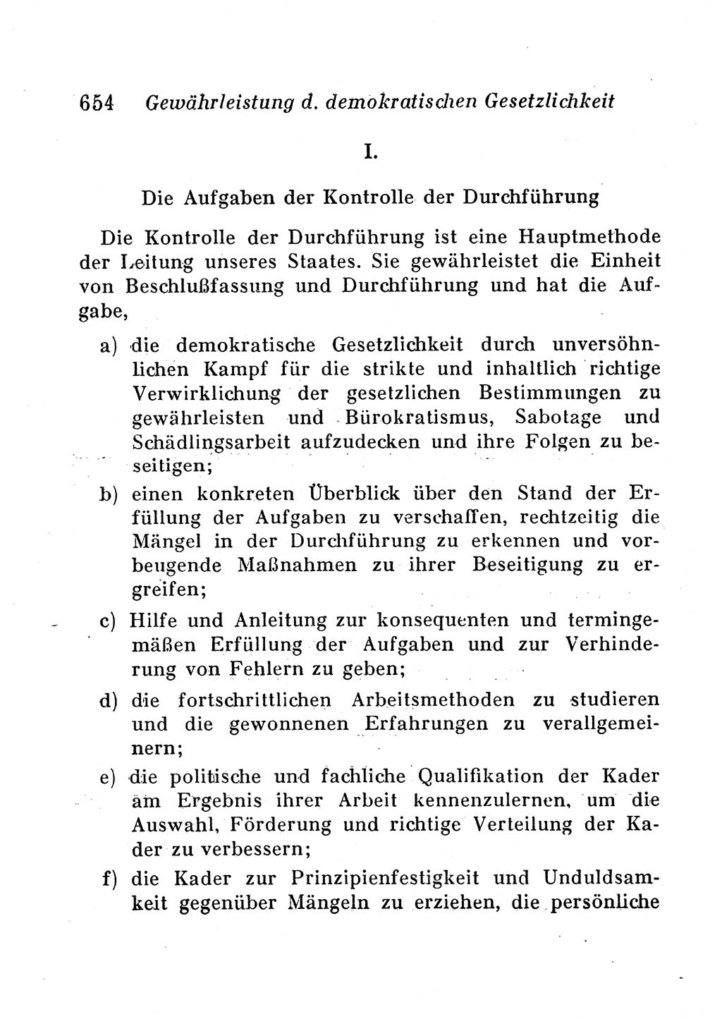 Staats- und verwaltungsrechtliche Gesetze der Deutschen Demokratischen Republik (DDR) 1958, Seite 654 (StVerwR Ges. DDR 1958, S. 654)