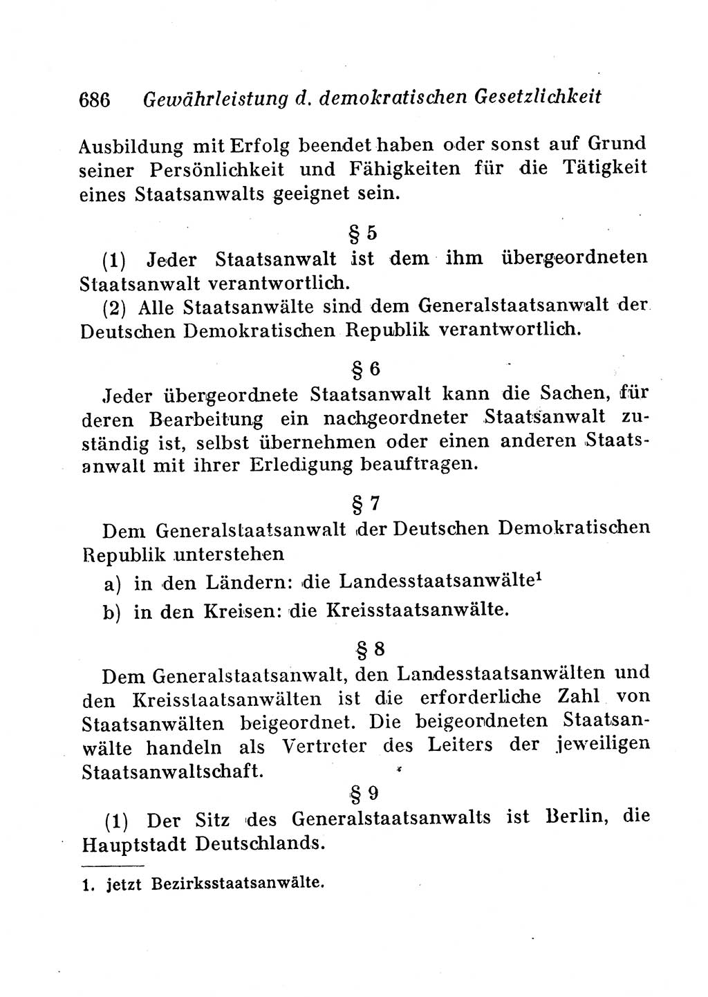 Staats- und verwaltungsrechtliche Gesetze der Deutschen Demokratischen Republik (DDR) 1958, Seite 686 (StVerwR Ges. DDR 1958, S. 686)
