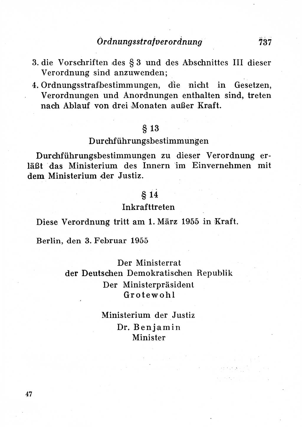 Staats- und verwaltungsrechtliche Gesetze der Deutschen Demokratischen Republik (DDR) 1958, Seite 737 (StVerwR Ges. DDR 1958, S. 737)