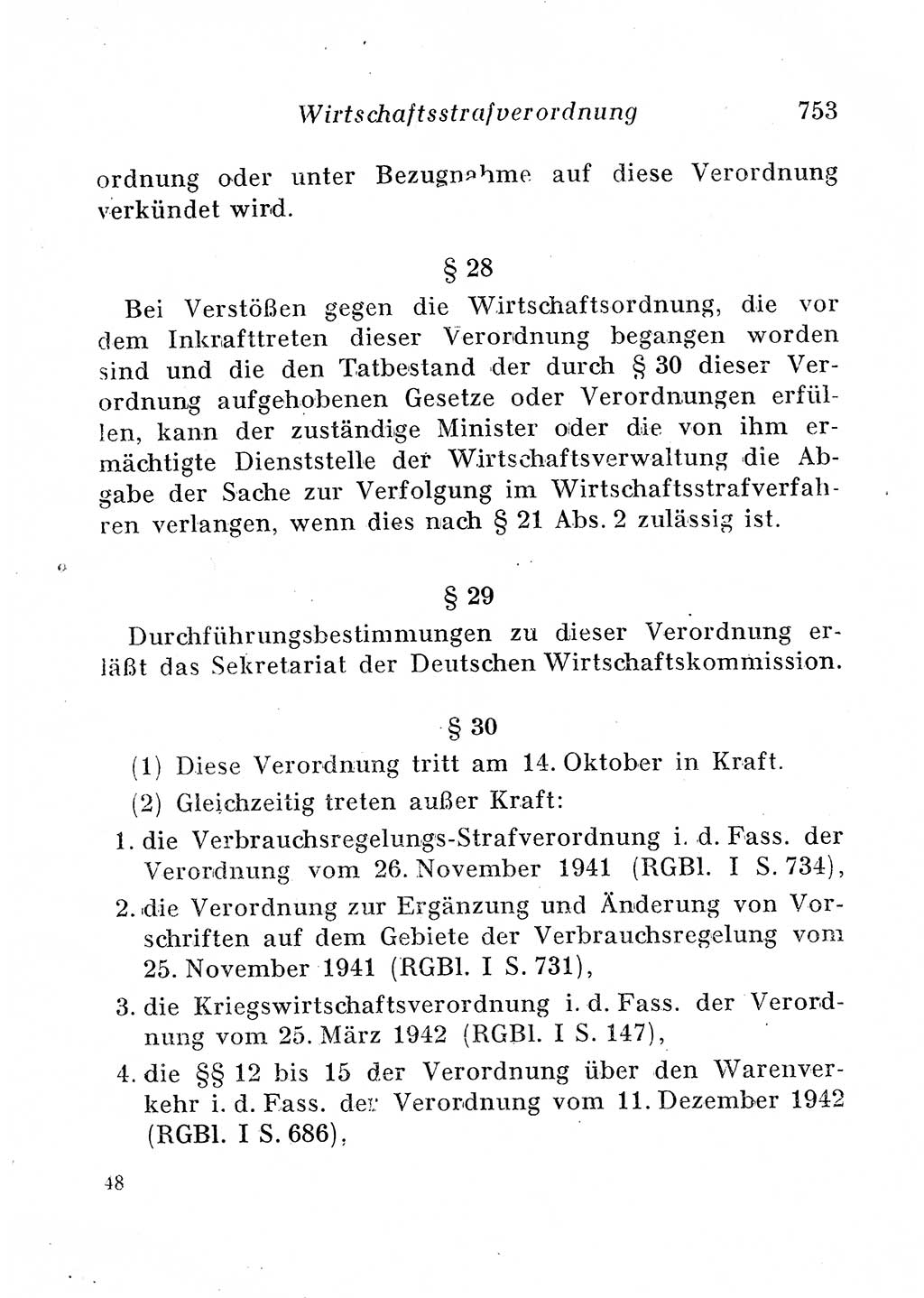 Staats- und verwaltungsrechtliche Gesetze der Deutschen Demokratischen Republik (DDR) 1958, Seite 753 (StVerwR Ges. DDR 1958, S. 753)