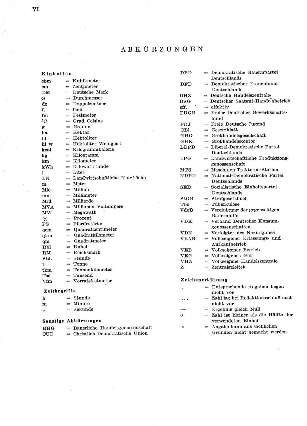 Statistisches Jahrbuch der Deutschen Demokratischen Republik (DDR) 1958, Seite 6 (Stat. Jb. DDR 1958, S. 6)