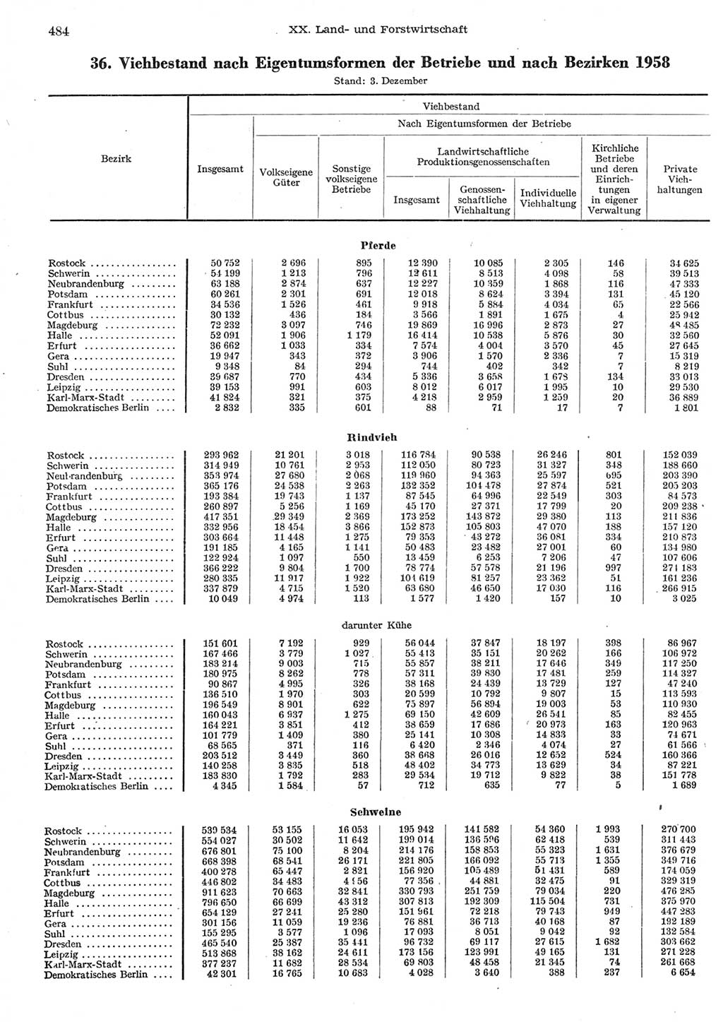 Statistisches Jahrbuch der Deutschen Demokratischen Republik (DDR) 1958, Seite 484 (Stat. Jb. DDR 1958, S. 484)