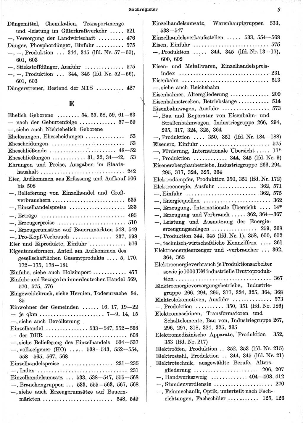 Statistisches Jahrbuch der Deutschen Demokratischen Republik (DDR) 1958, Seite 9 (Stat. Jb. DDR 1958, S. 9)