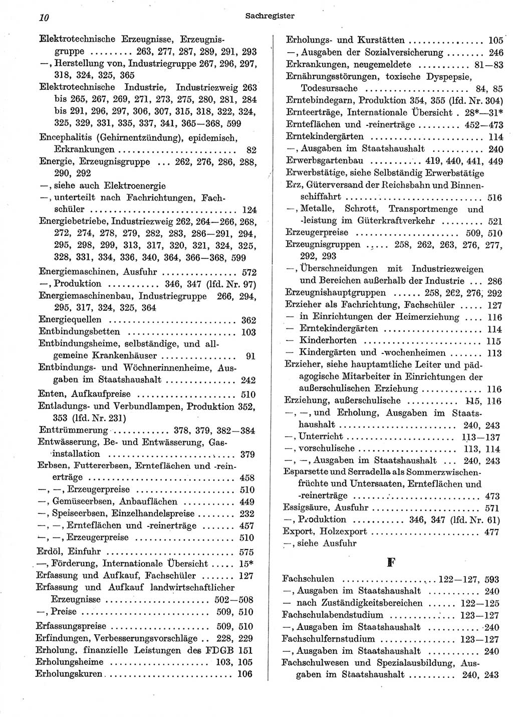 Statistisches Jahrbuch der Deutschen Demokratischen Republik (DDR) 1958, Seite 10 (Stat. Jb. DDR 1958, S. 10)