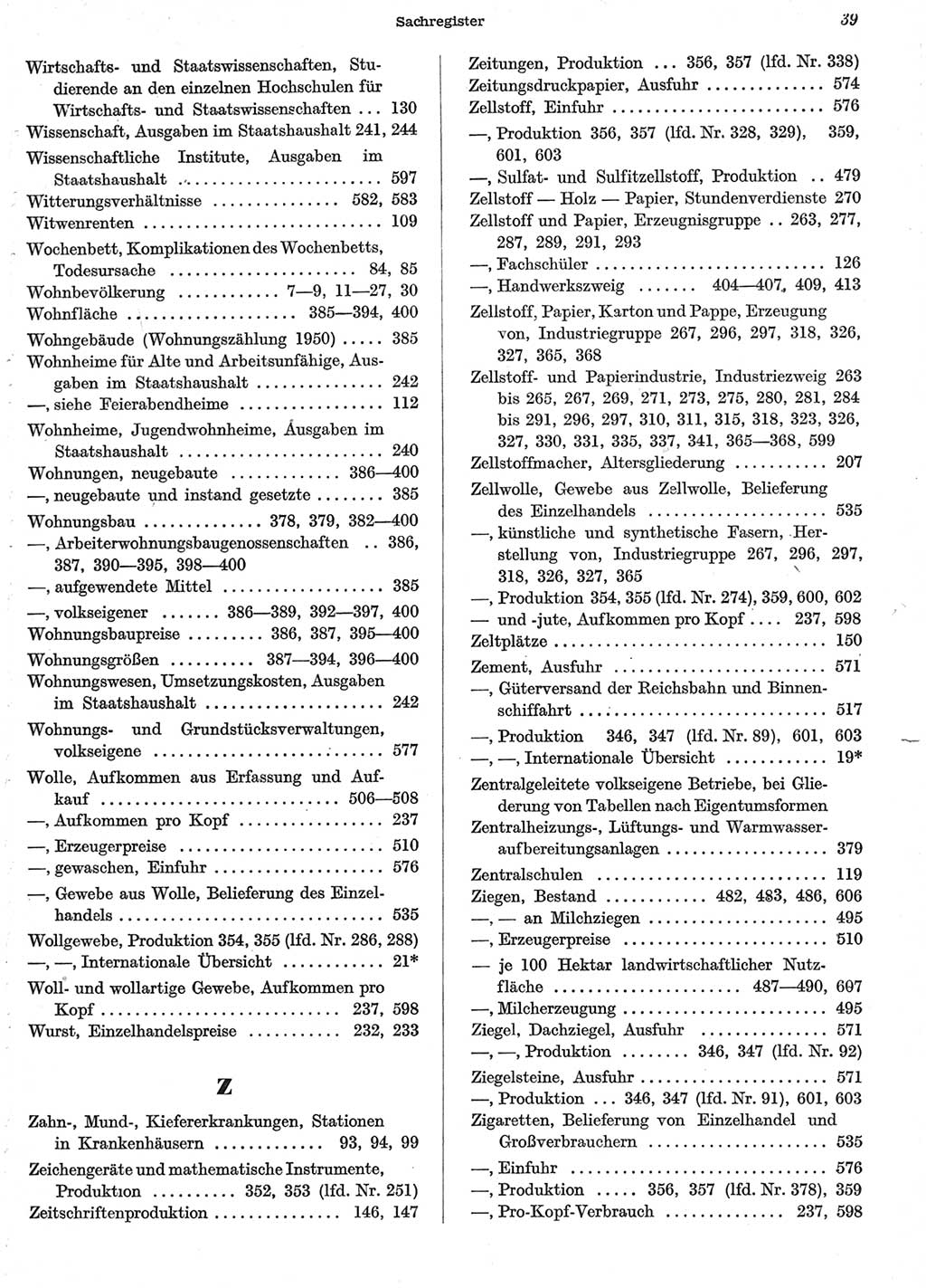 Statistisches Jahrbuch der Deutschen Demokratischen Republik (DDR) 1958, Seite 39 (Stat. Jb. DDR 1958, S. 39)