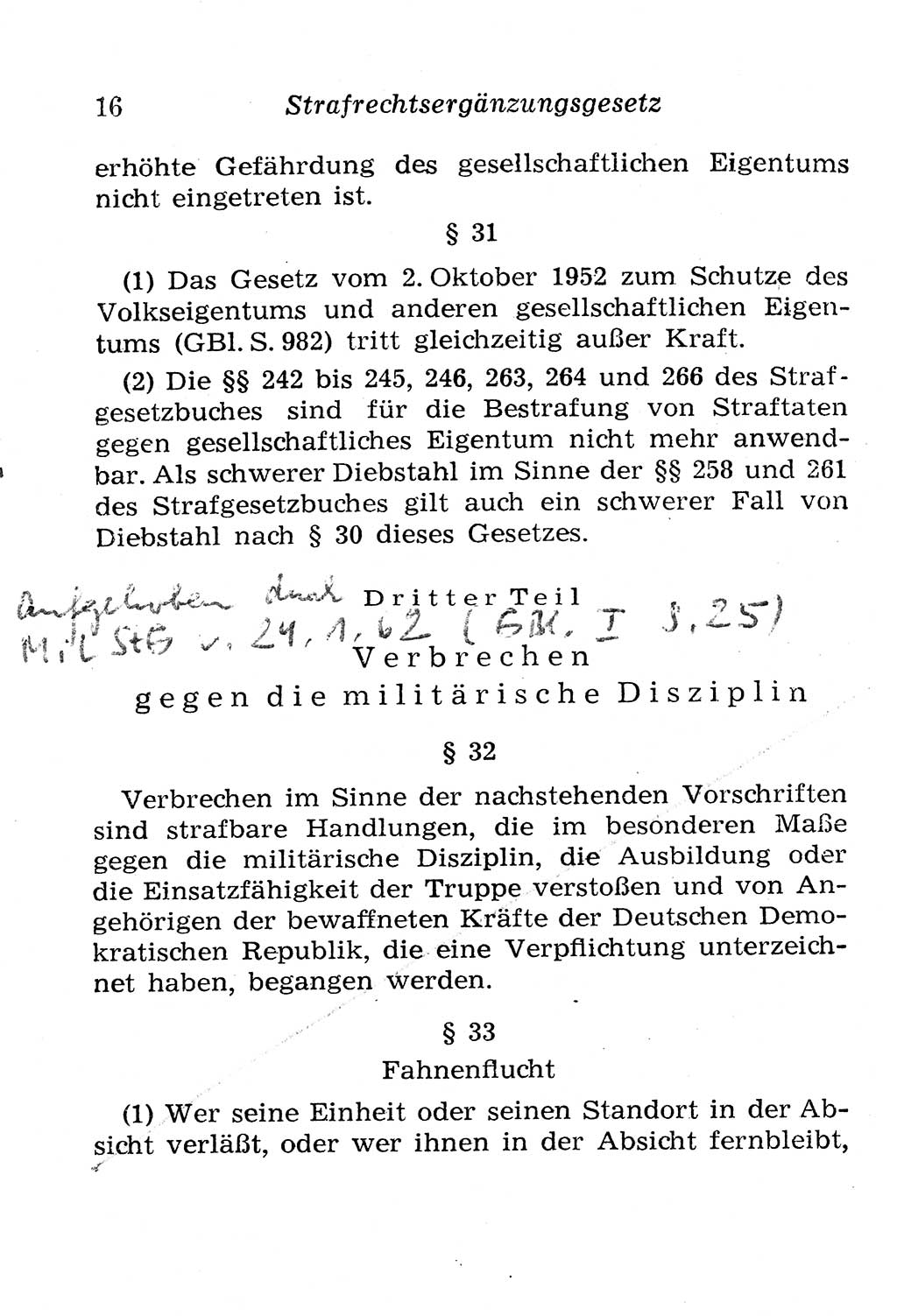 Strafgesetzbuch (StGB) und andere Strafgesetze [Deutsche Demokratische Republik (DDR)] 1958, Seite 16 (StGB Strafges. DDR 1958, S. 16)