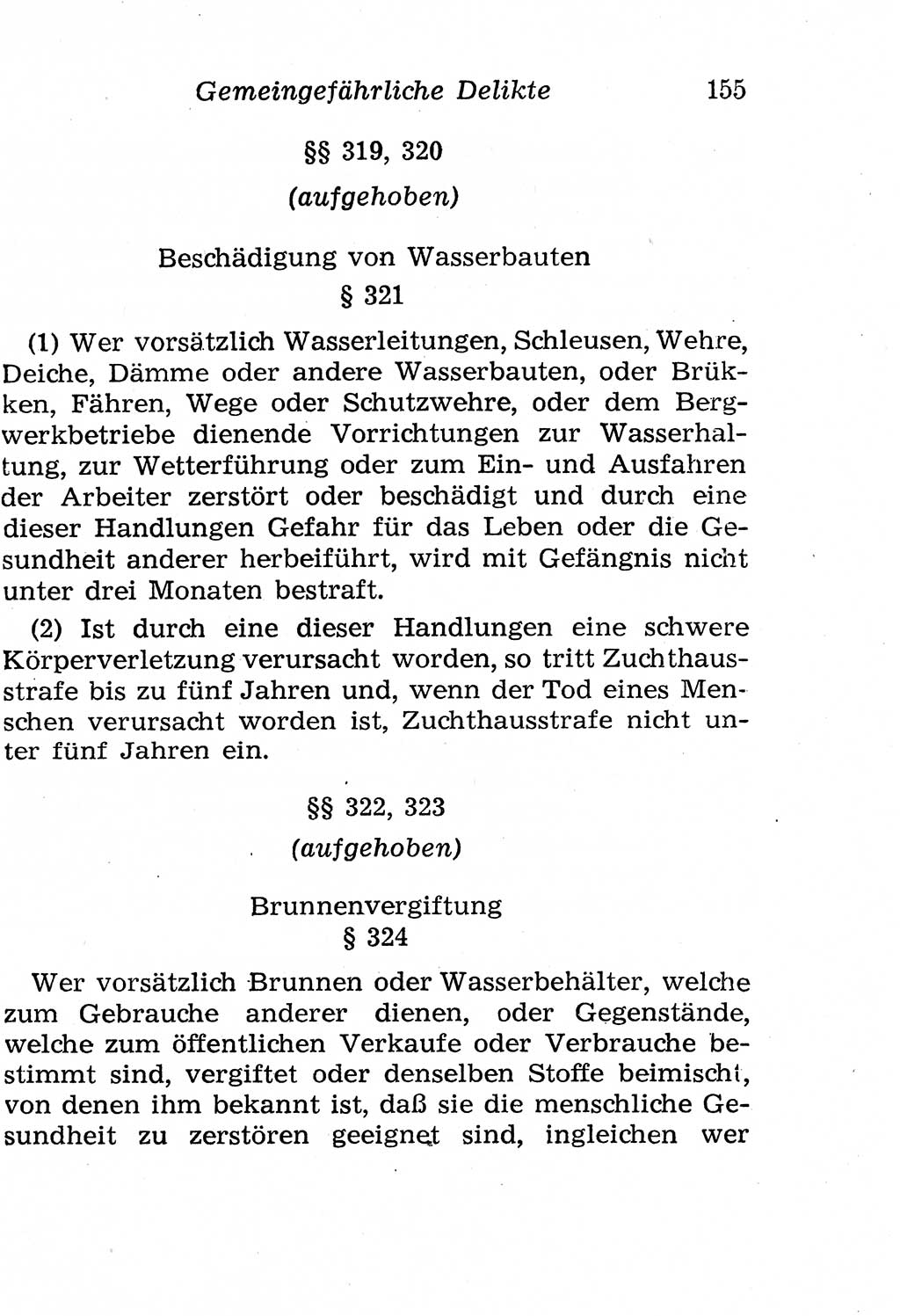 Strafgesetzbuch (StGB) und andere Strafgesetze [Deutsche Demokratische Republik (DDR)] 1958, Seite 155 (StGB Strafges. DDR 1958, S. 155)