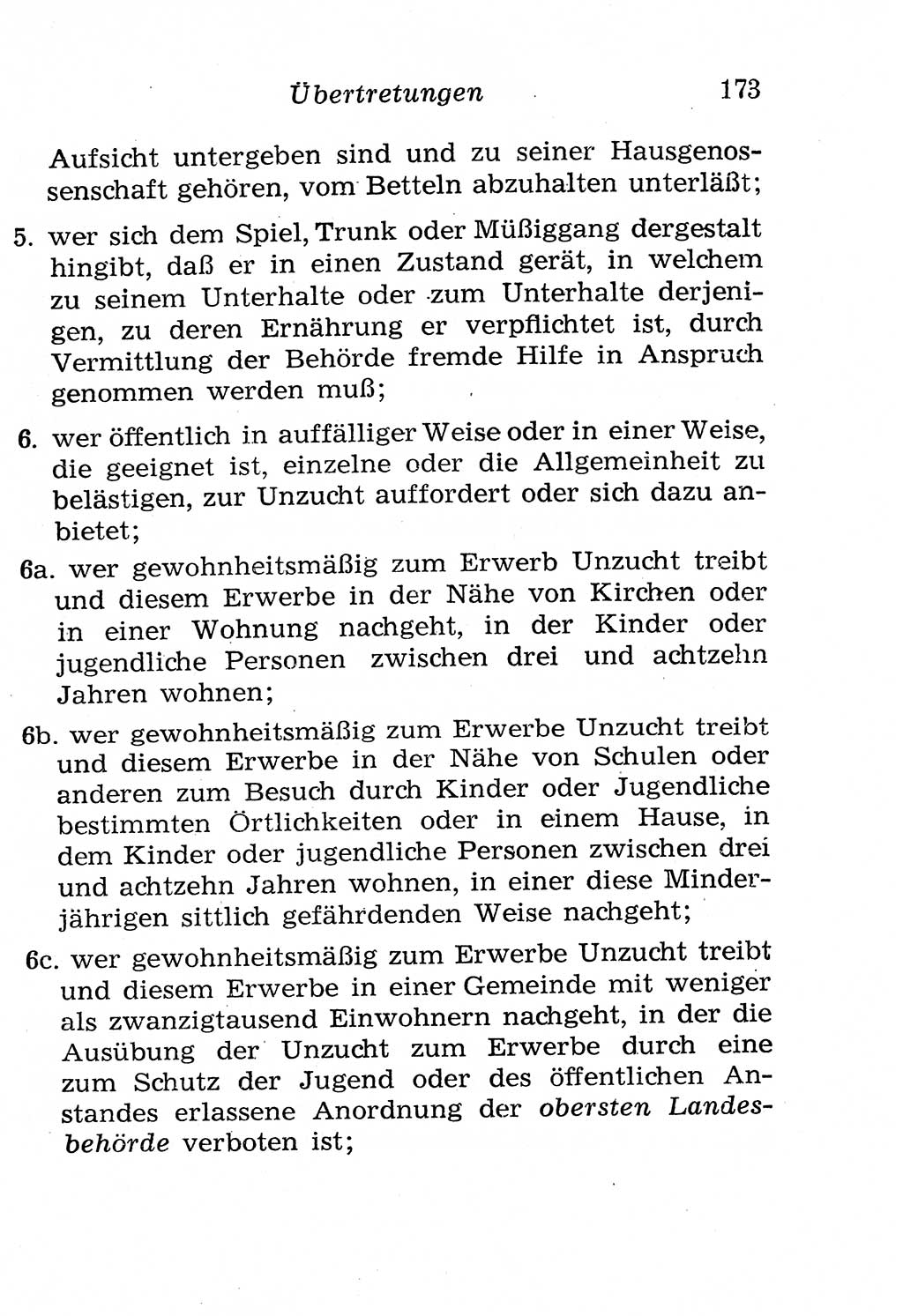 Strafgesetzbuch (StGB) und andere Strafgesetze [Deutsche Demokratische Republik (DDR)] 1958, Seite 173 (StGB Strafges. DDR 1958, S. 173)