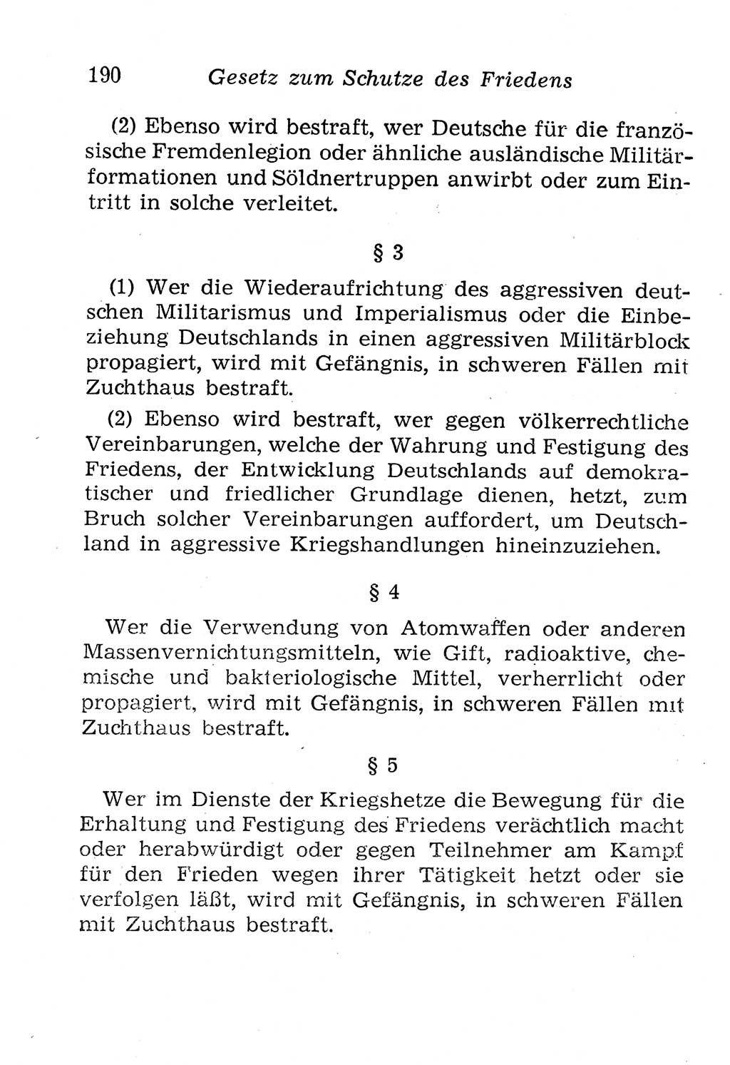 Strafgesetzbuch (StGB) und andere Strafgesetze [Deutsche Demokratische Republik (DDR)] 1958, Seite 190 (StGB Strafges. DDR 1958, S. 190)