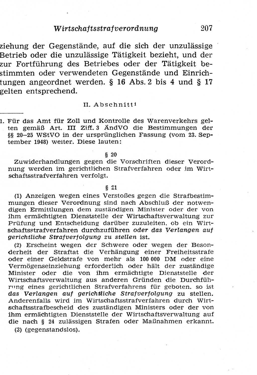 Strafgesetzbuch (StGB) und andere Strafgesetze [Deutsche Demokratische Republik (DDR)] 1958, Seite 207 (StGB Strafges. DDR 1958, S. 207)