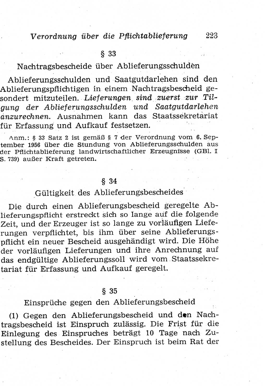 Strafgesetzbuch (StGB) und andere Strafgesetze [Deutsche Demokratische Republik (DDR)] 1958, Seite 223 (StGB Strafges. DDR 1958, S. 223)