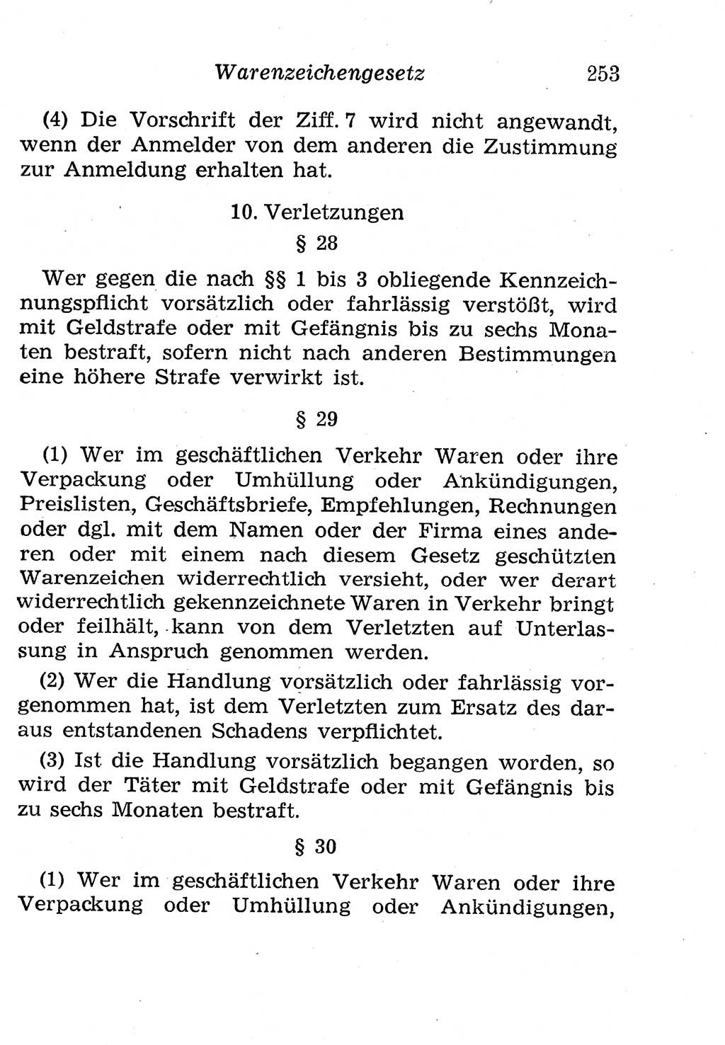 Strafgesetzbuch (StGB) und andere Strafgesetze [Deutsche Demokratische Republik (DDR)] 1958, Seite 253 (StGB Strafges. DDR 1958, S. 253)