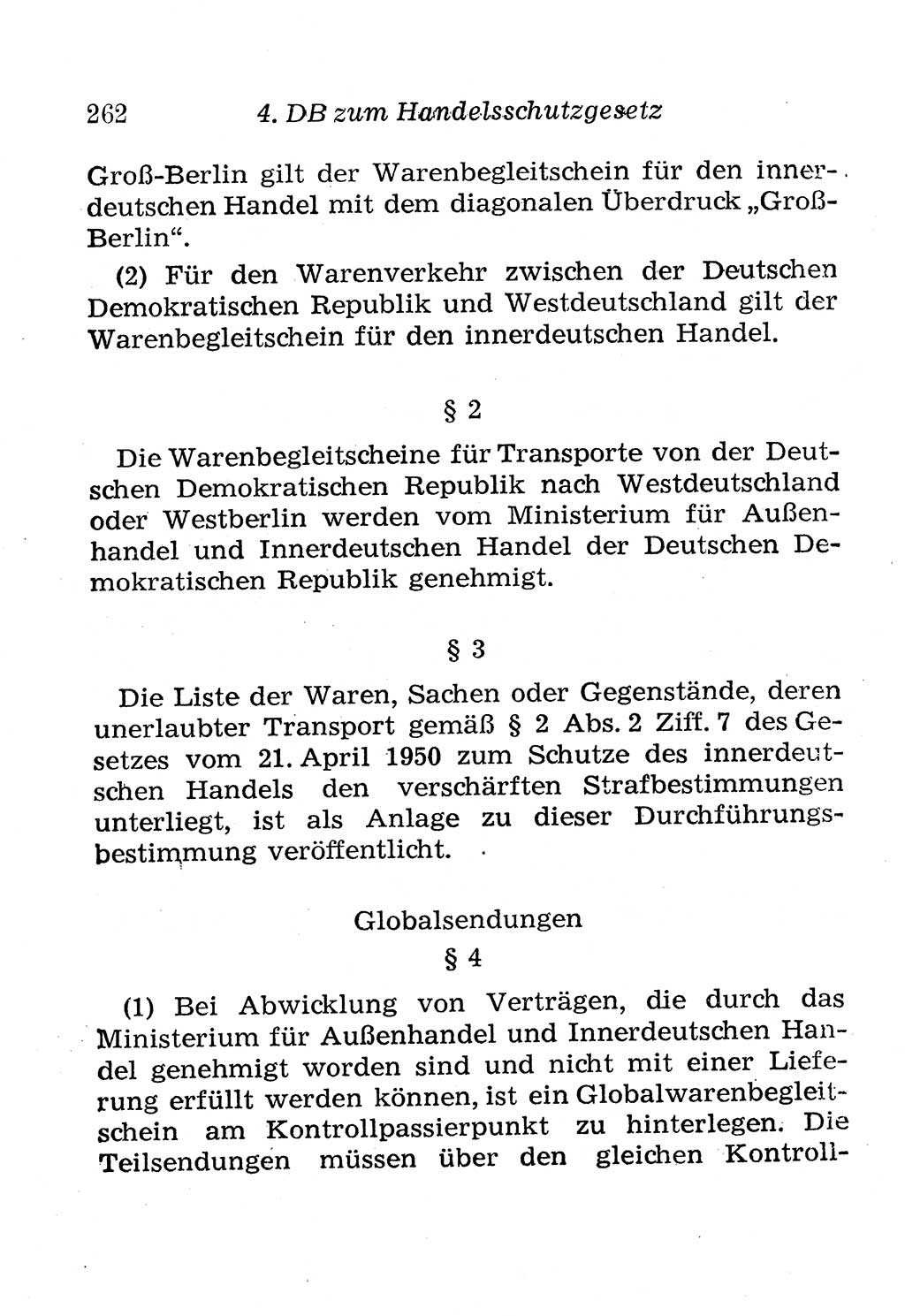 Strafgesetzbuch (StGB) und andere Strafgesetze [Deutsche Demokratische Republik (DDR)] 1958, Seite 262 (StGB Strafges. DDR 1958, S. 262)