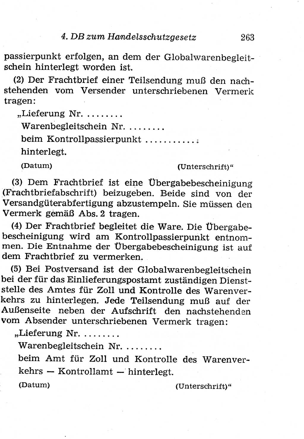 Strafgesetzbuch (StGB) und andere Strafgesetze [Deutsche Demokratische Republik (DDR)] 1958, Seite 263 (StGB Strafges. DDR 1958, S. 263)