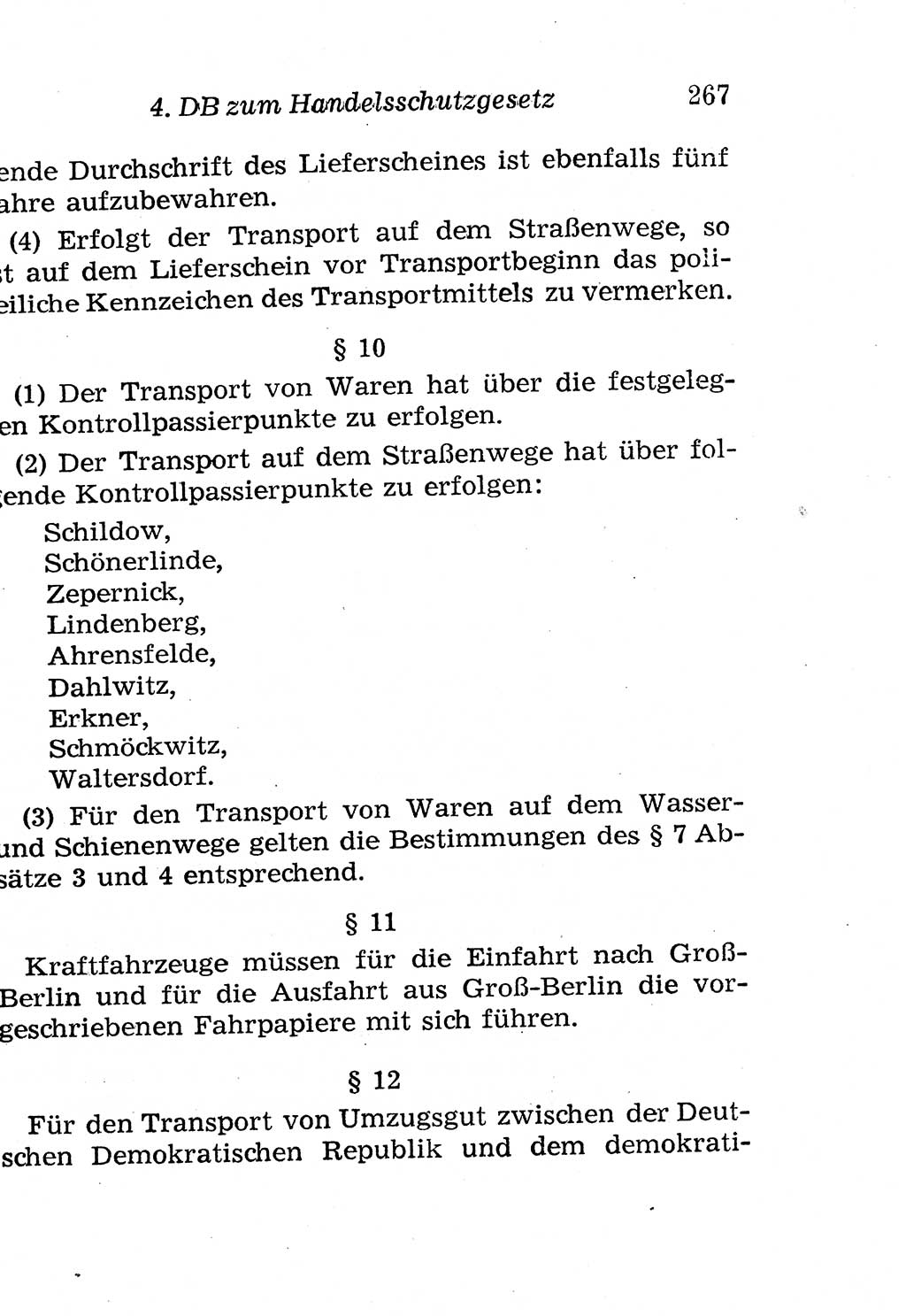 Strafgesetzbuch (StGB) und andere Strafgesetze [Deutsche Demokratische Republik (DDR)] 1958, Seite 267 (StGB Strafges. DDR 1958, S. 267)