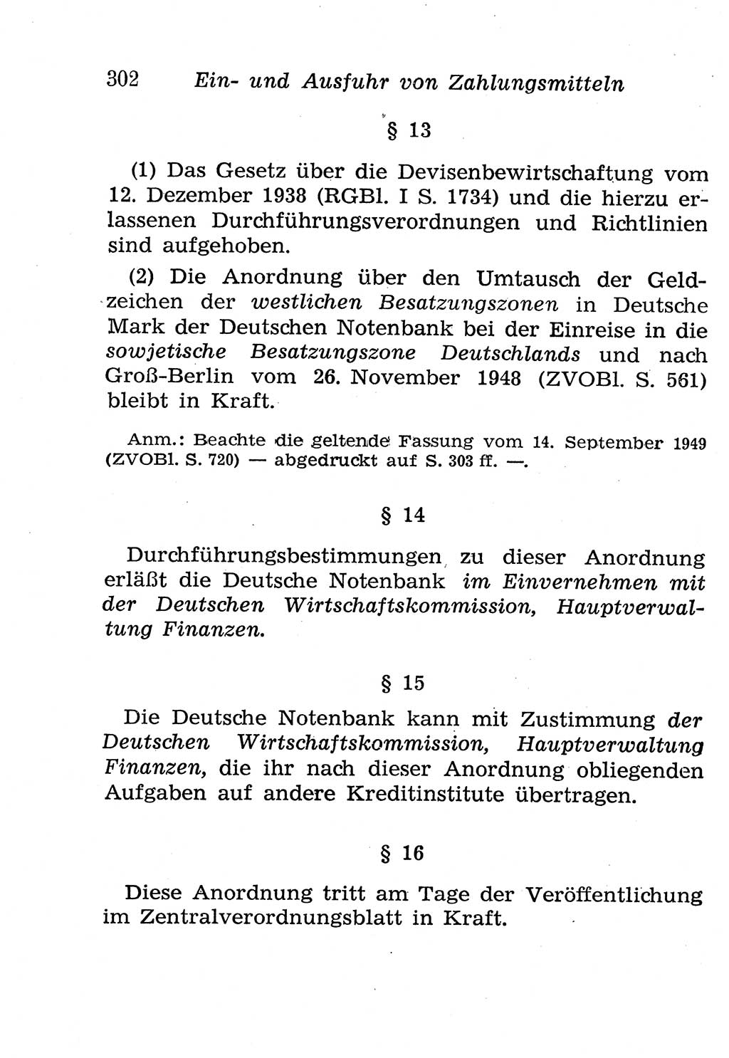 Strafgesetzbuch (StGB) und andere Strafgesetze [Deutsche Demokratische Republik (DDR)] 1958, Seite 302 (StGB Strafges. DDR 1958, S. 302)