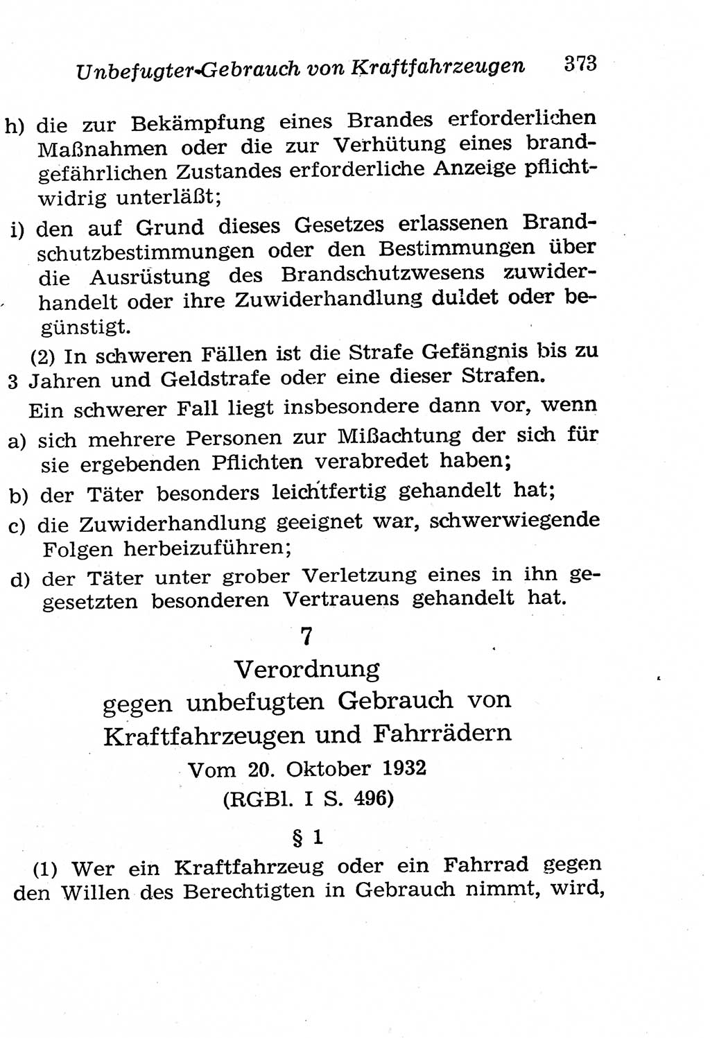 Strafgesetzbuch (StGB) und andere Strafgesetze [Deutsche Demokratische Republik (DDR)] 1958, Seite 373 (StGB Strafges. DDR 1958, S. 373)