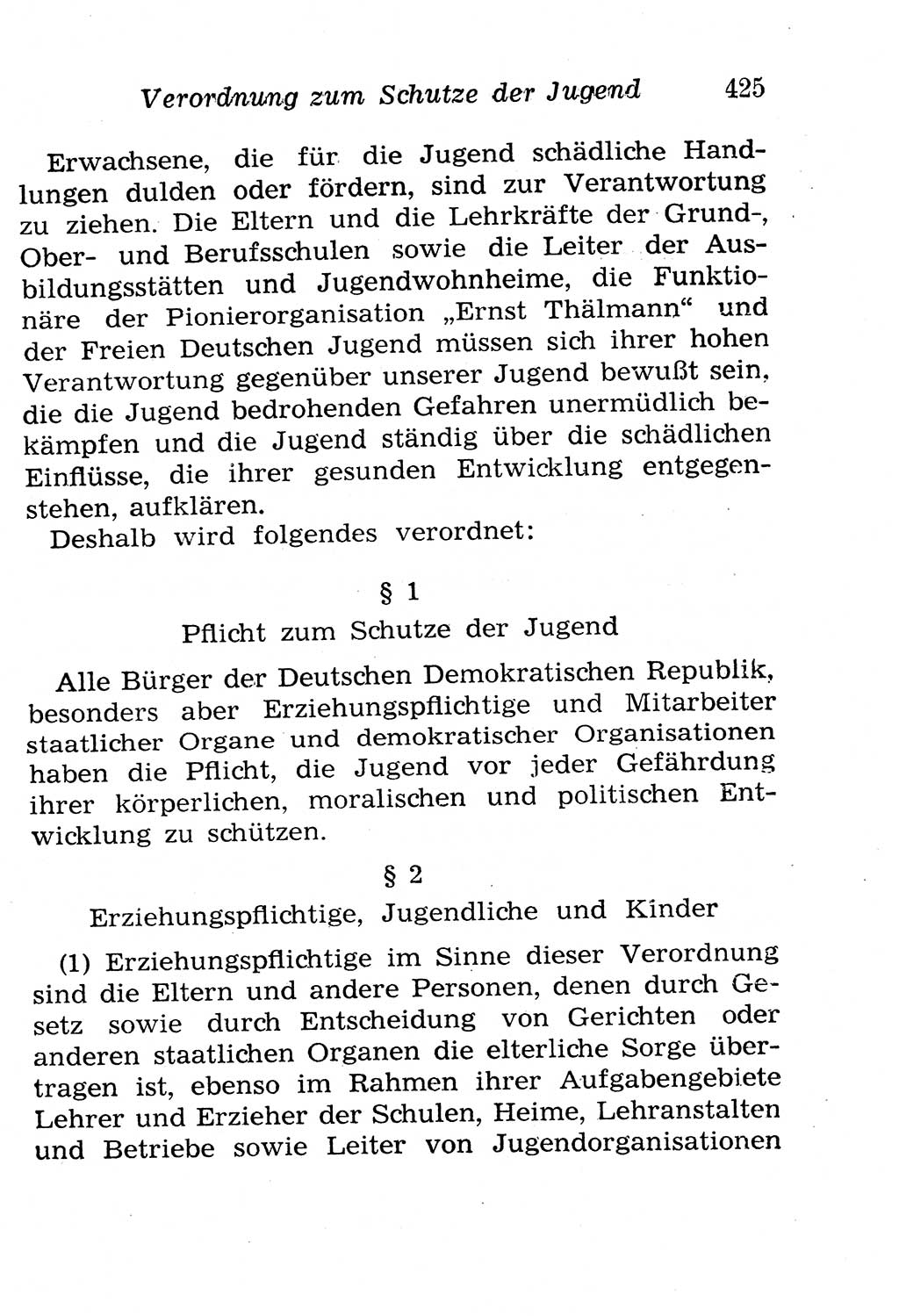 Strafgesetzbuch (StGB) und andere Strafgesetze [Deutsche Demokratische Republik (DDR)] 1958, Seite 425 (StGB Strafges. DDR 1958, S. 425)