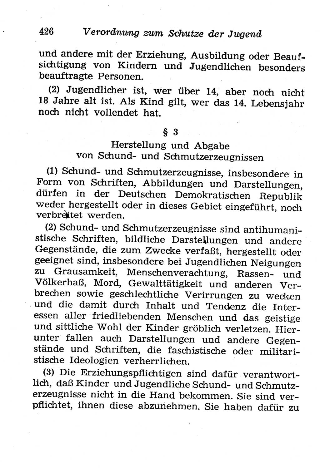 Strafgesetzbuch (StGB) und andere Strafgesetze [Deutsche Demokratische Republik (DDR)] 1958, Seite 426 (StGB Strafges. DDR 1958, S. 426)