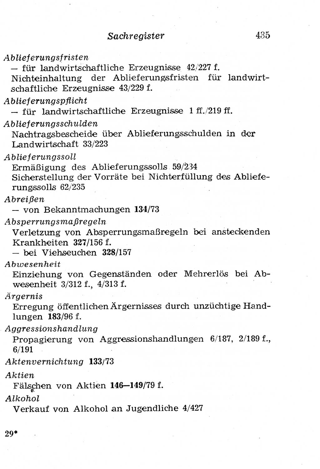 Strafgesetzbuch (StGB) und andere Strafgesetze [Deutsche Demokratische Republik (DDR)] 1958, Seite 435 (StGB Strafges. DDR 1958, S. 435)