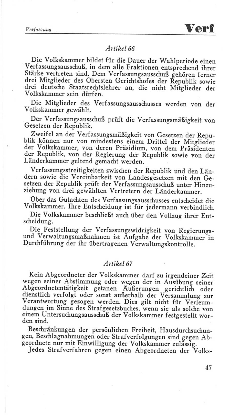 Handbuch der Volkskammer (VK) der Deutschen Demokratischen Republik (DDR), 3. Wahlperiode 1958-1963, Seite 47 (Hdb. VK. DDR 3. WP. 1958-1963, S. 47)