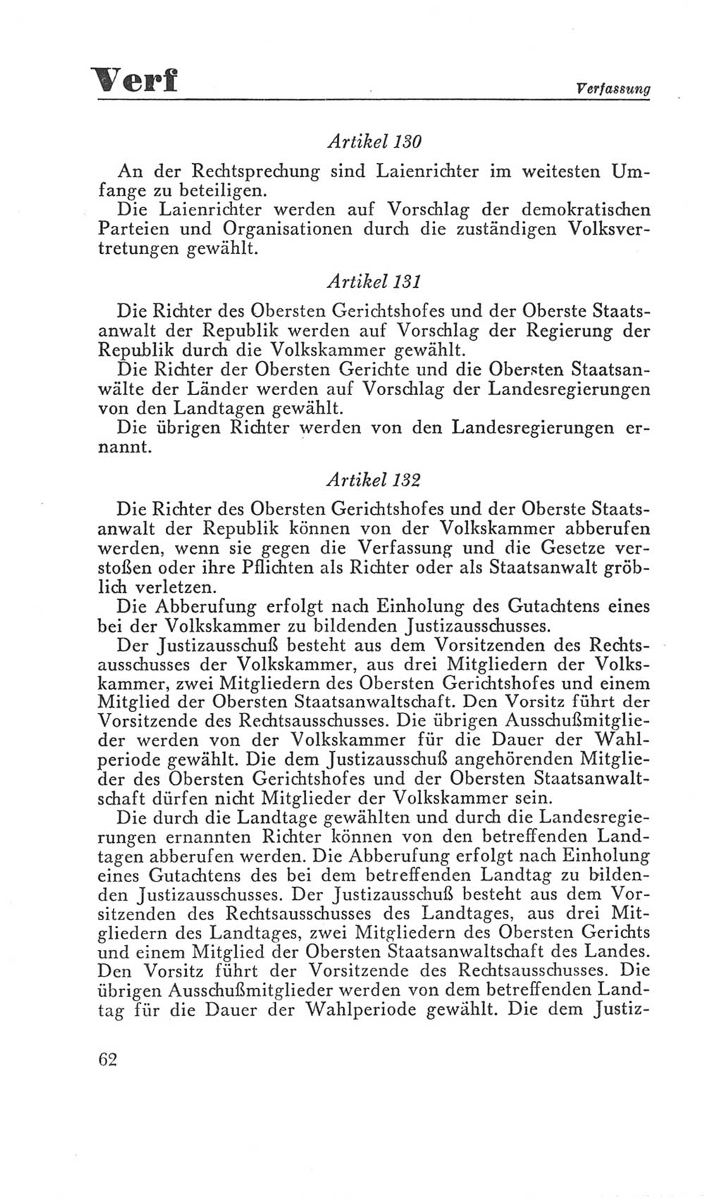 Handbuch der Volkskammer (VK) der Deutschen Demokratischen Republik (DDR), 3. Wahlperiode 1958-1963, Seite 62 (Hdb. VK. DDR 3. WP. 1958-1963, S. 62)