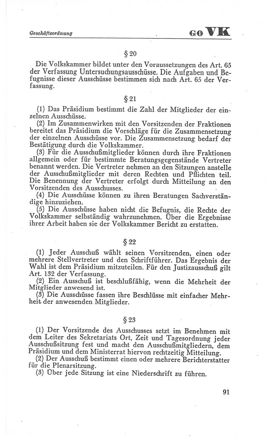Handbuch der Volkskammer (VK) der Deutschen Demokratischen Republik (DDR), 3. Wahlperiode 1958-1963, Seite 91 (Hdb. VK. DDR 3. WP. 1958-1963, S. 91)
