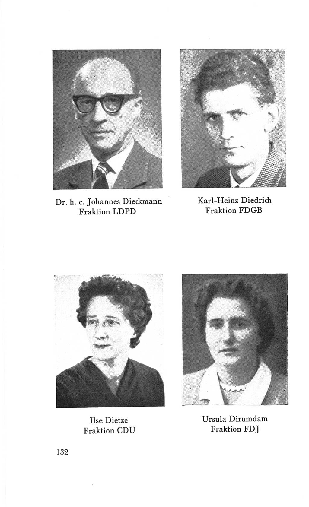 Handbuch der Volkskammer (VK) der Deutschen Demokratischen Republik (DDR), 3. Wahlperiode 1958-1963, Seite 132 (Hdb. VK. DDR 3. WP. 1958-1963, S. 132)