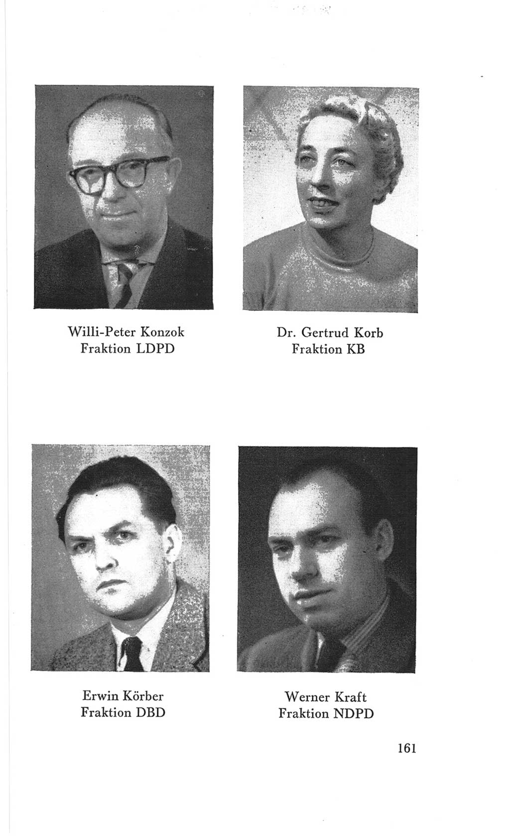 Handbuch der Volkskammer (VK) der Deutschen Demokratischen Republik (DDR), 3. Wahlperiode 1958-1963, Seite 161 (Hdb. VK. DDR 3. WP. 1958-1963, S. 161)