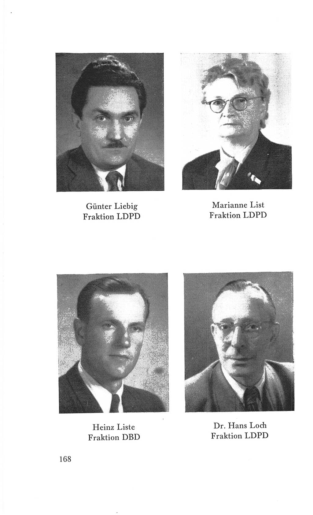 Handbuch der Volkskammer (VK) der Deutschen Demokratischen Republik (DDR), 3. Wahlperiode 1958-1963, Seite 168 (Hdb. VK. DDR 3. WP. 1958-1963, S. 168)