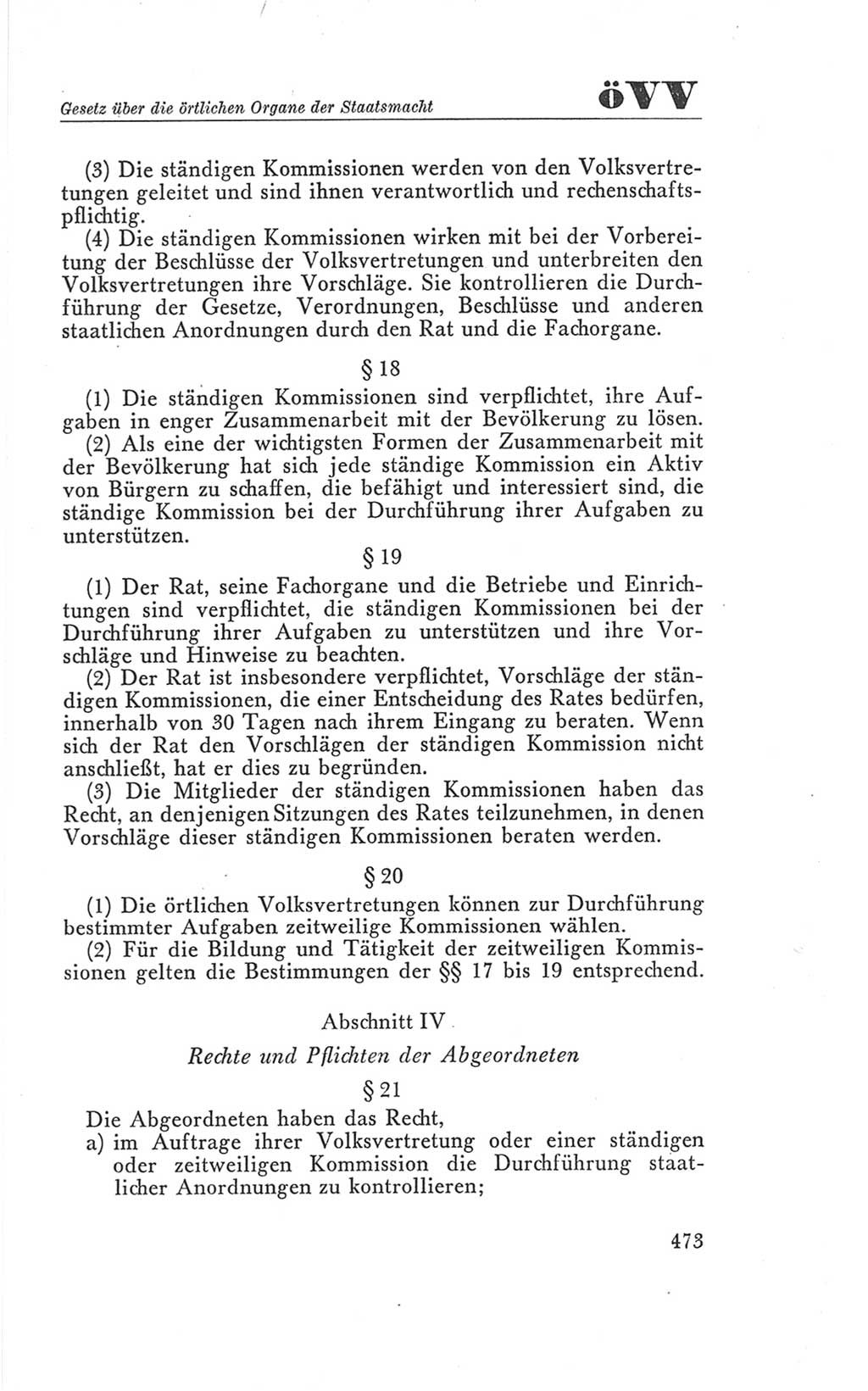 Handbuch der Volkskammer (VK) der Deutschen Demokratischen Republik (DDR), 3. Wahlperiode 1958-1963, Seite 473 (Hdb. VK. DDR 3. WP. 1958-1963, S. 473)