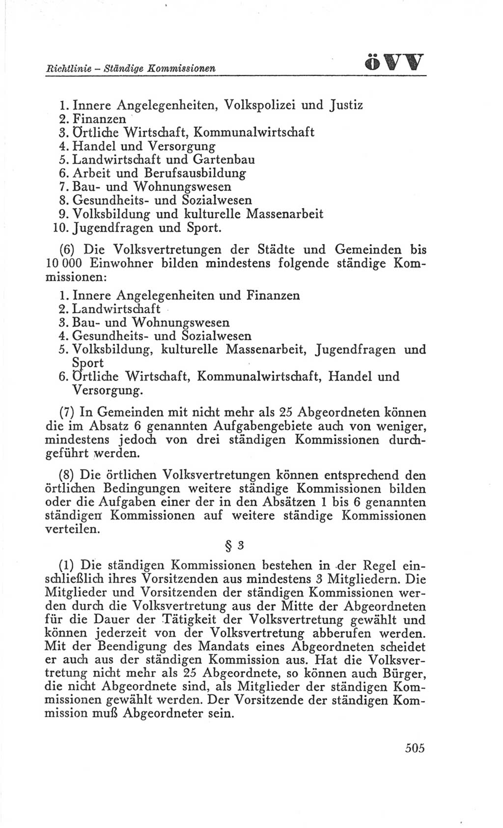 Handbuch der Volkskammer (VK) der Deutschen Demokratischen Republik (DDR), 3. Wahlperiode 1958-1963, Seite 505 (Hdb. VK. DDR 3. WP. 1958-1963, S. 505)