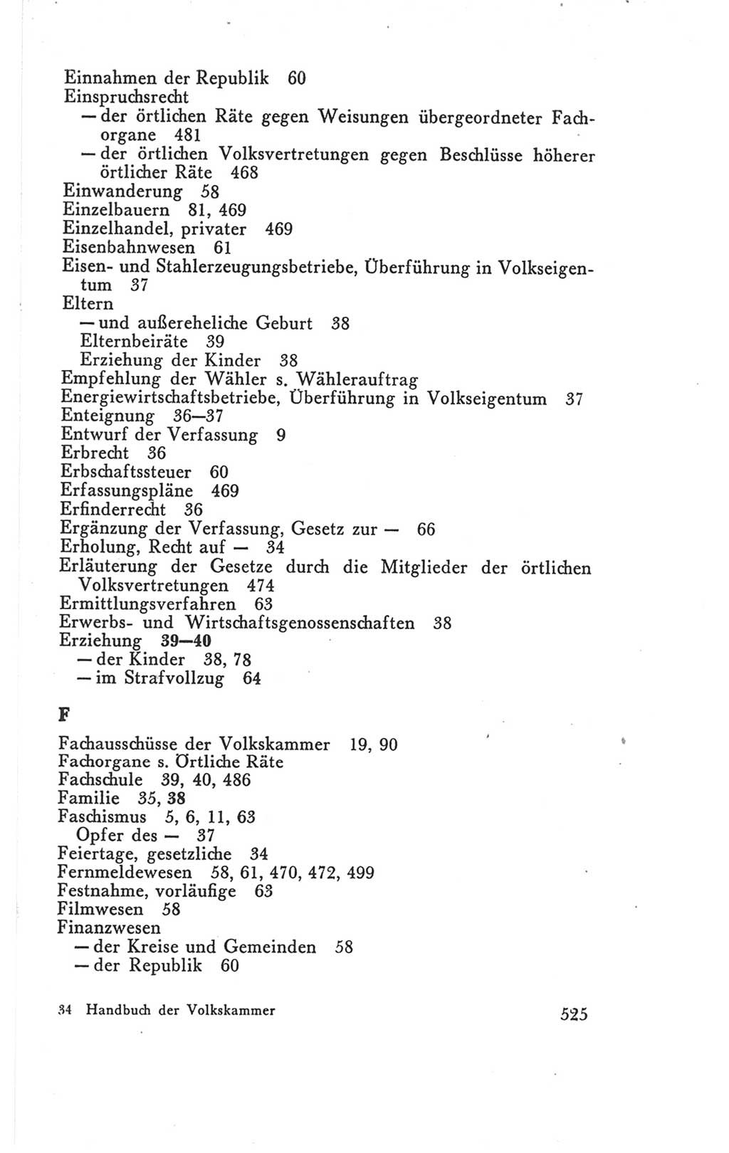 Handbuch der Volkskammer (VK) der Deutschen Demokratischen Republik (DDR), 3. Wahlperiode 1958-1963, Seite 525 (Hdb. VK. DDR 3. WP. 1958-1963, S. 525)