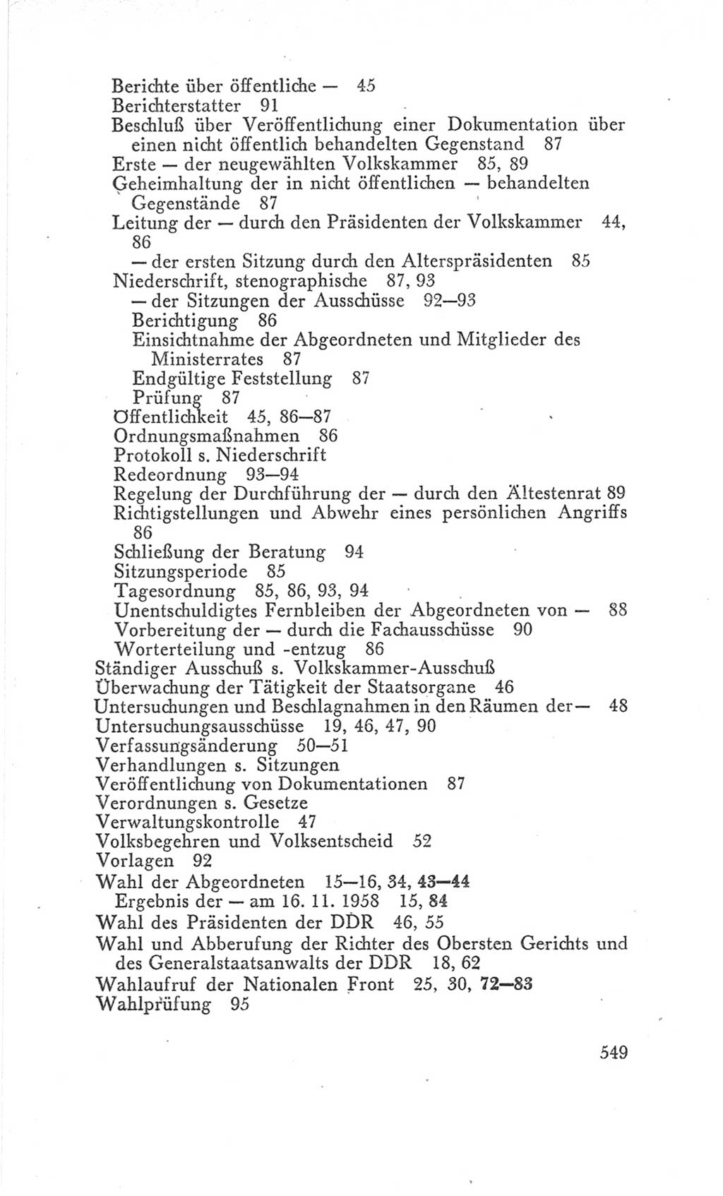 Handbuch der Volkskammer (VK) der Deutschen Demokratischen Republik (DDR), 3. Wahlperiode 1958-1963, Seite 549 (Hdb. VK. DDR 3. WP. 1958-1963, S. 549)