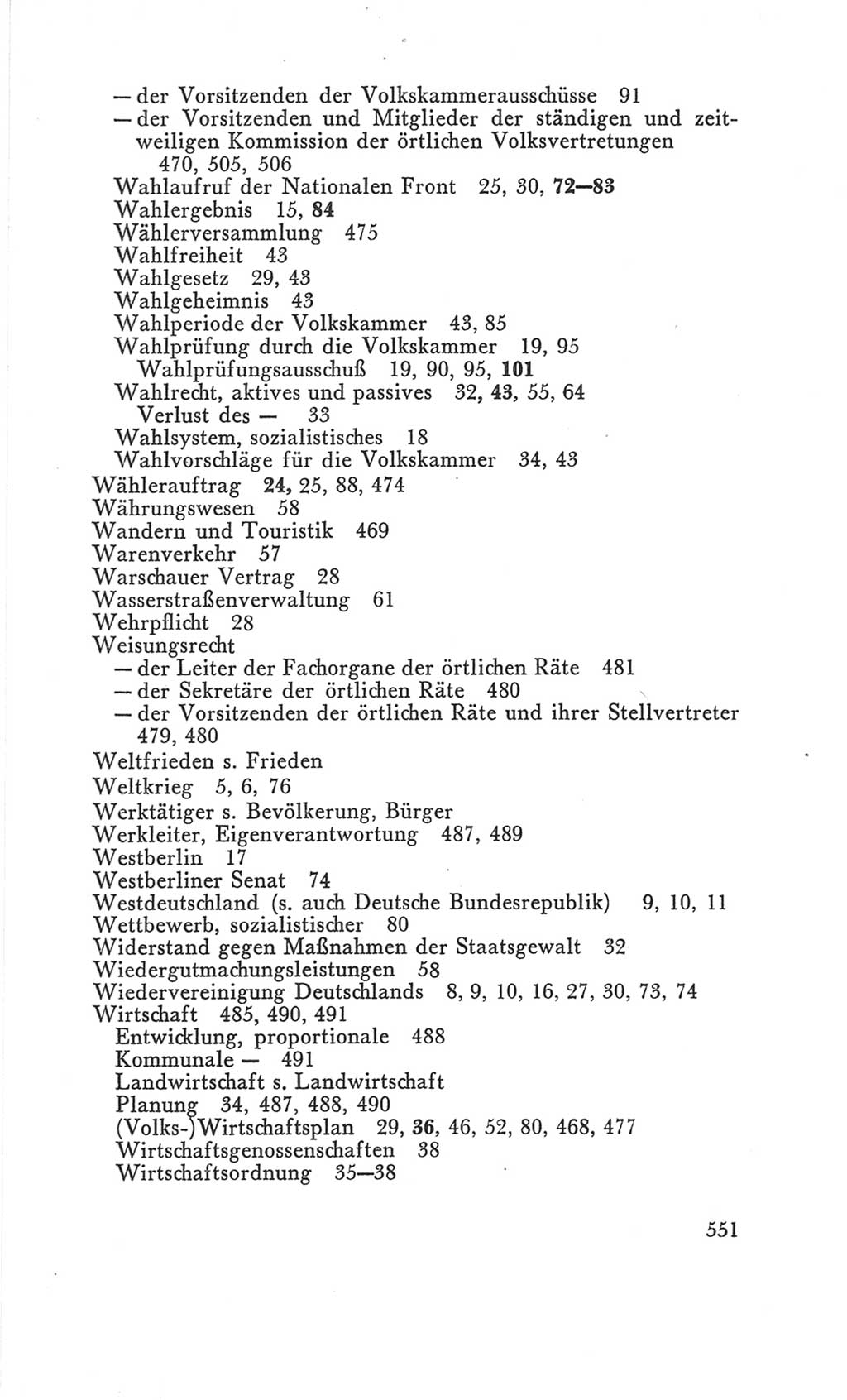 Handbuch der Volkskammer (VK) der Deutschen Demokratischen Republik (DDR), 3. Wahlperiode 1958-1963, Seite 551 (Hdb. VK. DDR 3. WP. 1958-1963, S. 551)