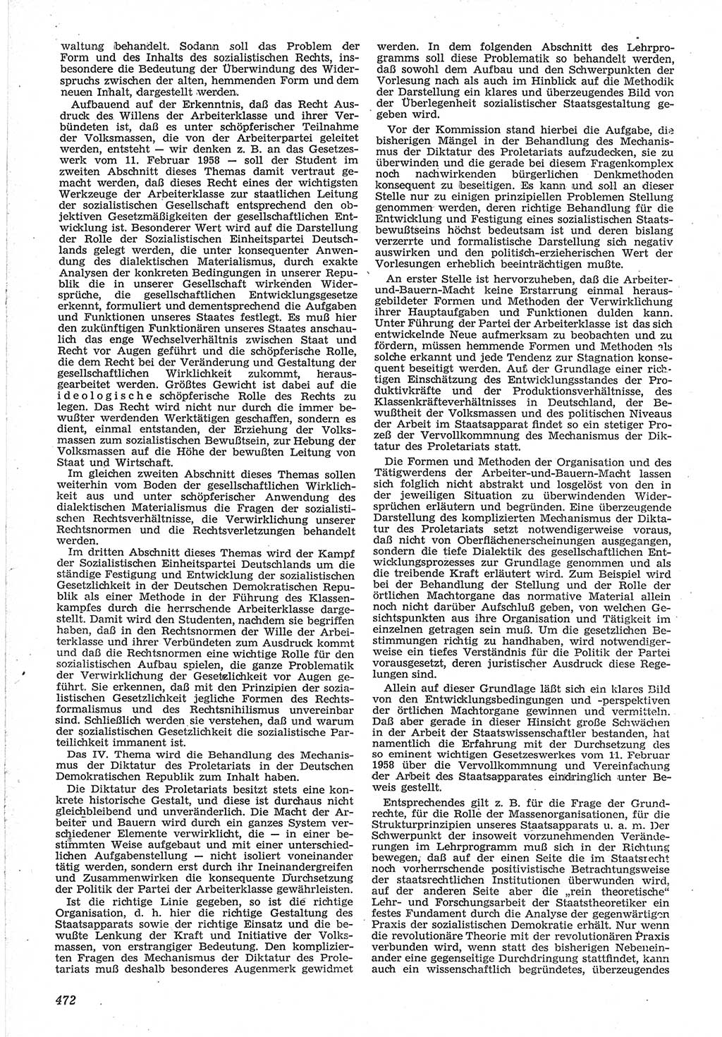 Neue Justiz (NJ), Zeitschrift für Recht und Rechtswissenschaft [Deutsche Demokratische Republik (DDR)], 12. Jahrgang 1958, Seite 472 (NJ DDR 1958, S. 472)