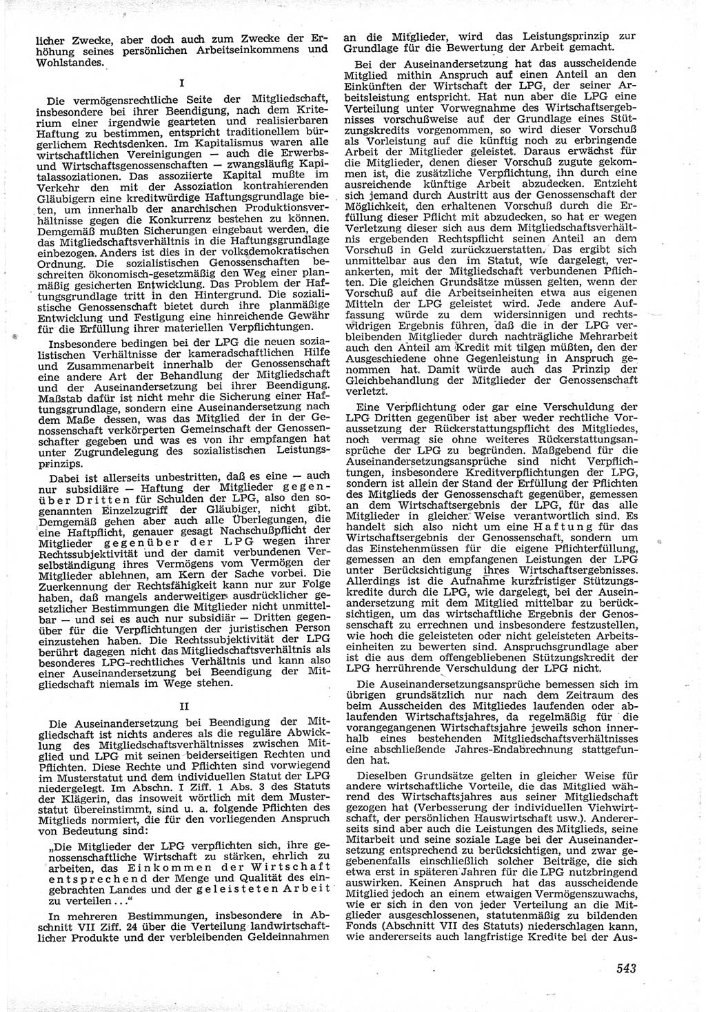Neue Justiz (NJ), Zeitschrift für Recht und Rechtswissenschaft [Deutsche Demokratische Republik (DDR)], 12. Jahrgang 1958, Seite 543 (NJ DDR 1958, S. 543)