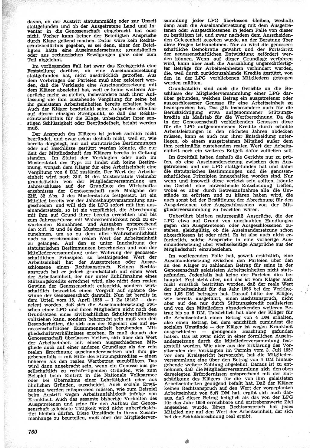 Neue Justiz (NJ), Zeitschrift für Recht und Rechtswissenschaft [Deutsche Demokratische Republik (DDR)], 12. Jahrgang 1958, Seite 760 (NJ DDR 1958, S. 760)