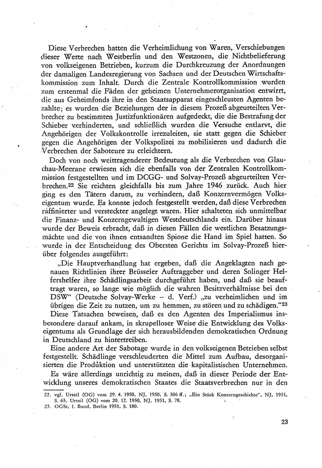 Beiträge zum Strafrecht [Deutsche Demokratische Republik (DDR)], Staatsverbrechen 1959, Seite 23 (Beitr. Strafr. DDR St.-Verbr. 1959, S. 23)