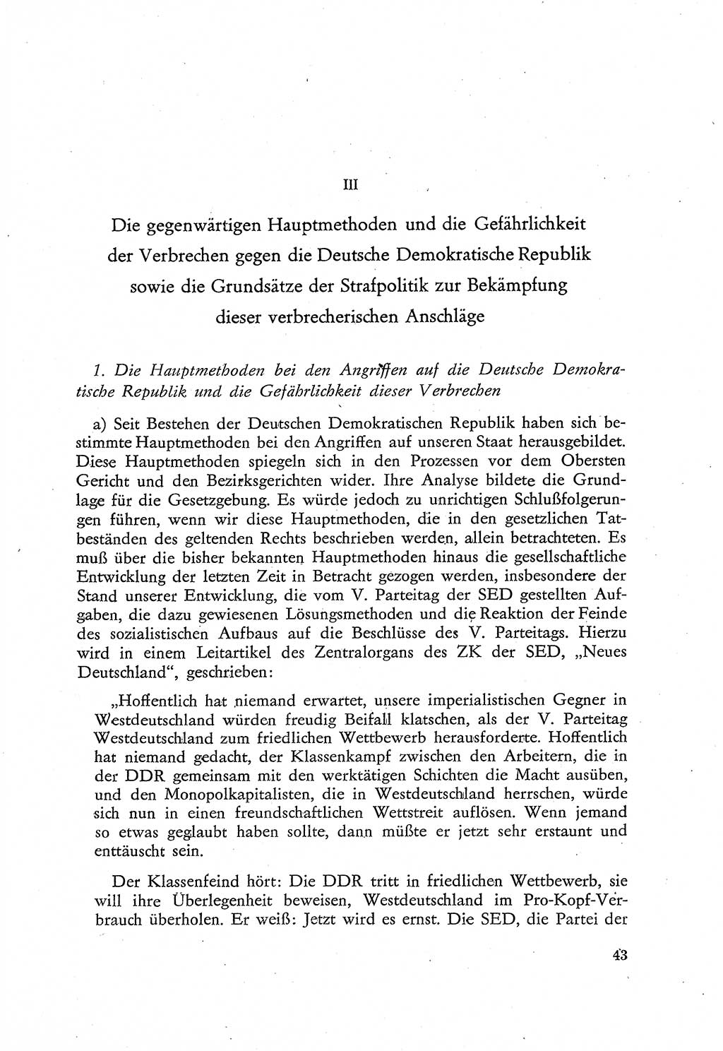 Beiträge zum Strafrecht [Deutsche Demokratische Republik (DDR)], Staatsverbrechen 1959, Seite 43 (Beitr. Strafr. DDR St.-Verbr. 1959, S. 43)